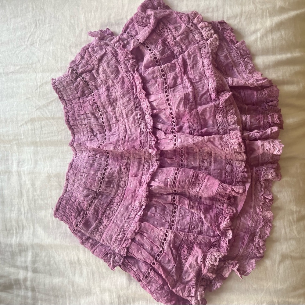 Love Shack Fancy Ruffle Mini Skirt